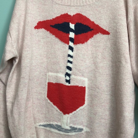 Wildfox Suck It Up Vineyard Sweater in Pout A2 - Picture 6 of 8